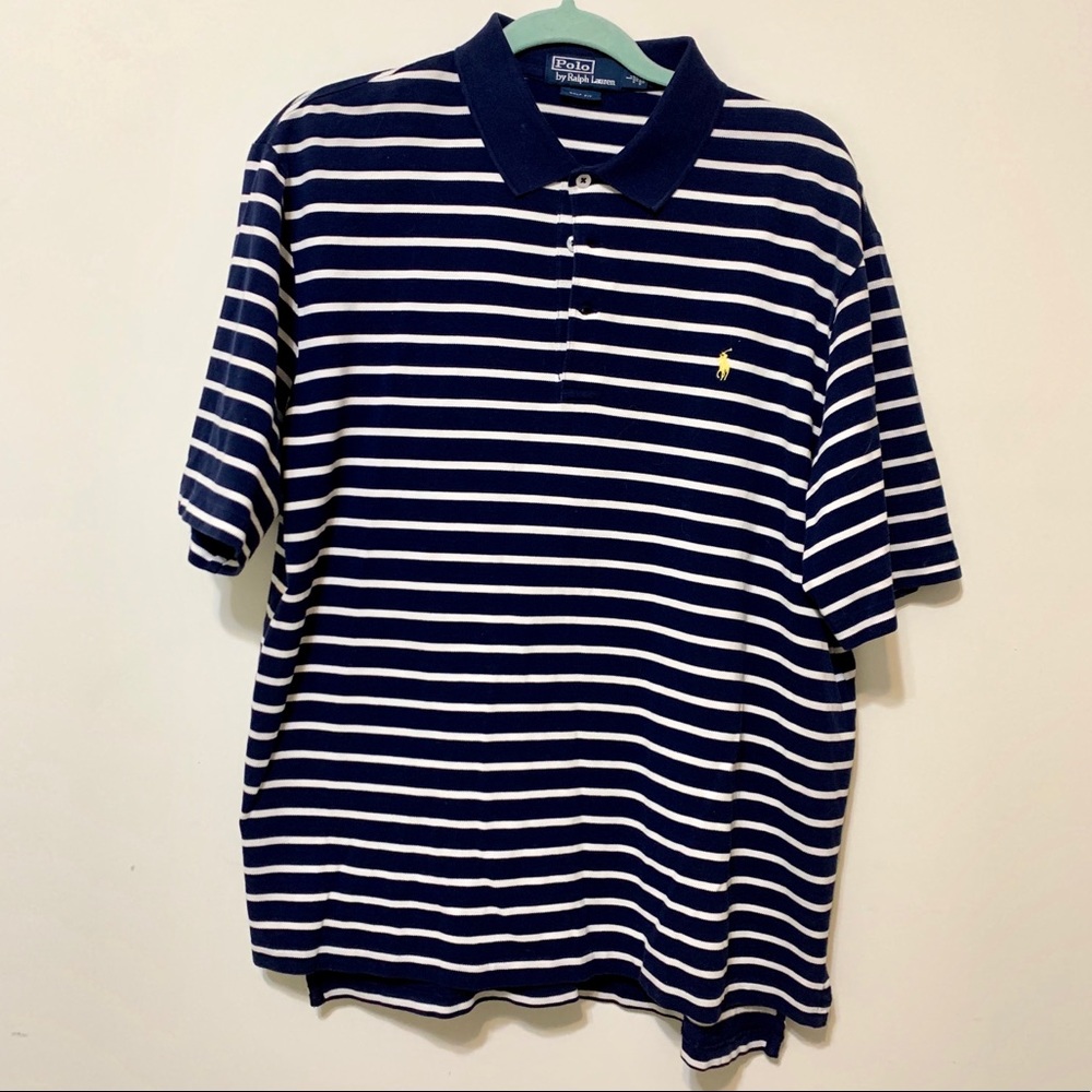 Polo Ralph Lauren Navy & White Large Golf Shirt